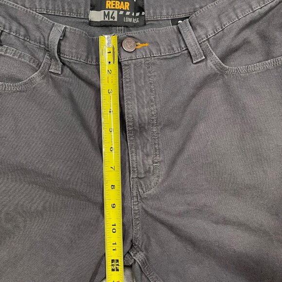 Ariat Rebar M4 Low Rise Work Shorts‎ 36R Gray Cotton Blend Built To Last - Picture 7 of 8